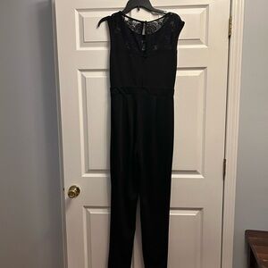 Runway Story Elegant Black Lace Jumpsuit
